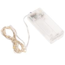 tételeket LED fényfüzér beltéri használatra, elemes, meleg fehér, 30 LED, 3 m, 6 darab