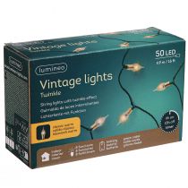 tételeket LED tündér lámpák időzítő elemmel belül 50 LED 490cm