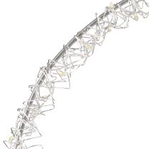 tételeket LED gyűrű fém dekoráció függeszthető ezüst meleg fehér 30cm