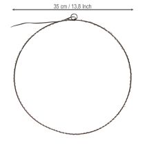 tételeket LED gyűrű függeszthető fémből 110L meleg fehér beltéri Ø35cm