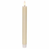 tételeket LED kúpos gyertya fehér színben, meleg fehér fénnyel, 24 cm, időzítővel, 2 darab