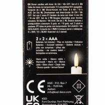 tételeket LED-es kúpos gyertya, piros, meleg fehér fénnyel, 24 cm, 2 darab