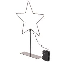 tételeket LED csillag elemtartóval, ablakpárkányra és asztalra szerelhető állványon, 46 cm