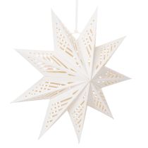tételeket Karácsonyi csillag LED dekoráció függőbe, meleg fehér, beltéri, 38 cm