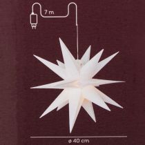 tételeket Dekoratív LED csillag, meleg fehér, kültéri, időzítővel, 40 cm