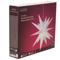 tételeket Dekoratív LED csillag, meleg fehér, kültéri, időzítővel, 40 cm