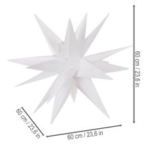 tételeket LED Csillag Karácsonyi Csillag Meleg Fehér Időzítő Kültéri 60cm