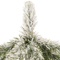tételeket Műnövény hóval, LED karácsonyfa jutazsákban, elemes, beltéri használatra, 50cm