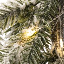 tételeket Műnövény hóval, LED karácsonyfa jutazsákban, elemes, beltéri használatra, 50cm