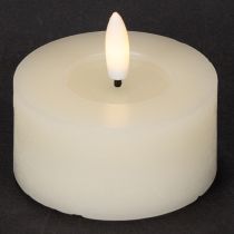 tételeket LED-es teamécses, meleg fehér, villogó effektussal és időzítővel, valódi viaszból, elemes, 7 cm, 2 darab