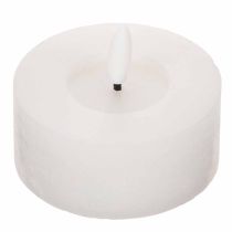 tételeket LED XL Teamécses Fehér Valódi Viasz Időzítővel Meleg Fehér 6cm 2db