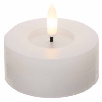 tételeket LED XL Teamécses Fehér Valódi Viasz Időzítővel Meleg Fehér 6cm 2db