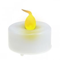 Lánghatású LED tealámpás mesterséges gyertyák időzítővel, meleg fehér Ø3,6 cm 4 db-os készlet