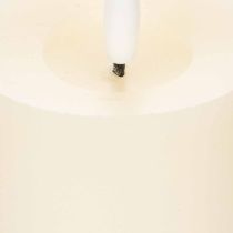 tételeket LED oszlopgyertya valódi viaszból, fehér színben, időzítő funkcióval, meleg fehér, 15 cm