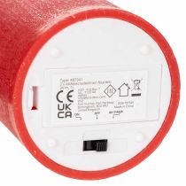 tételeket LED oszlopgyertya piros színben, időzítővel és meleg fehér fénnyel, valódi viaszból, 15 cm