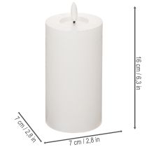 tételeket LED oszlopgyertya, pislákoló, időzítővel, Ø7cm, 16cm