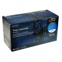 tételeket Világos kaszkád hóhatású, téli dekoráció Advent, LED lámpák 6 szál hideg fehér 480 L60/80/100cm