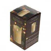 tételeket LED gyertyaviasz oszlopos gyertya meleg fehér Ø7,5cm H12,5cm