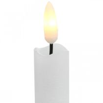 LED gyertyaviasz asztali gyertya meleg fehér elemhez Ø2cm 24cm 2db