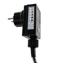 tételeket LED fényfüzér, 144 darab, fekete, meleg fehér, kültéri használatra, 1,2 m