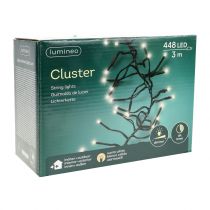 tételeket LED fénylánc fekete, meleg fehér 448 külső 3m