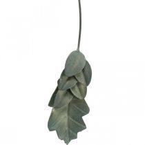 Őszi deko levelek fém ezüstszürke L20cm 4db