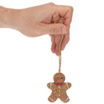tételeket Dekoratív Függődíszek, Mesterséges Mézeskalács Figurák, 7 cm, 3 Darab