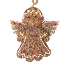 tételeket Dekoratív Függődíszek, Mesterséges Mézeskalács Figurák, 7 cm, 3 Darab