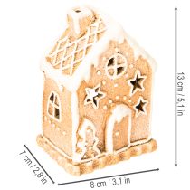 tételeket Mézeskalács házikó alakú mécsestartó, állításhoz és díszítéshez, 13 cm