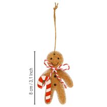 tételeket Mézeskalács emberke dekoráció akasztásra, farost vegyes 8cm 12db