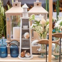 tételeket Lighthouse Shabby Chic Cream Maritime Deco Ø13cm H41,5cm