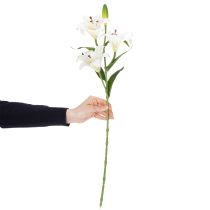 tételeket Műliliom virág, valósághű másolat, tartós dekoráció lakóterekbe, 66 cm, 2 darab