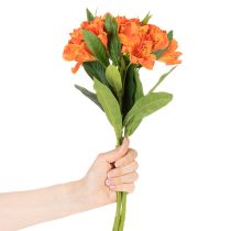 tételeket Műalstroemeria narancsvirág, műcsokor dekoráció, 75cm, 3 darab