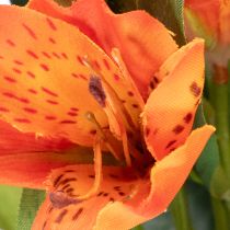 tételeket Műalstroemeria narancsvirág, műcsokor dekoráció, 75cm, 3 darab