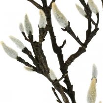 Mesterséges magnólia ág tavaszi dekorációs ág rügyekkel Barna Fehér L135cm