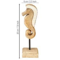 tételeket Mangófa dekorációs csikóhal gyöngyökkel asztali dekoráció tengeri 20cm