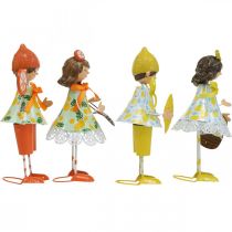 tételeket Kis gyümölcsök, nyári dekoráció, figurák citrom narancs H17/18cm 4db