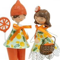 tételeket Kis gyümölcsök, nyári dekoráció, figurák citrom narancs H17/18cm 4db
