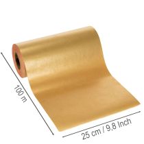 tételeket Mandzsettapapír tekercs, arany/piros, 25cm x 100m, virágkötészet kellékek