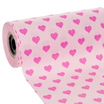 tételeket Szív mintás mandzsettapapír, rózsaszín, 25 cm, 100 m