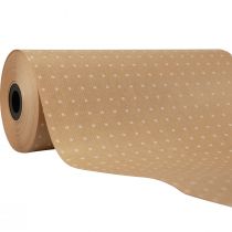 tételeket Mandzsetta papír selyempapír natúr pöttyök 25cm 100m