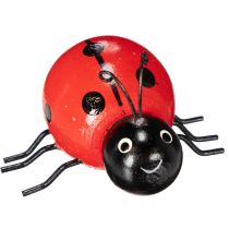 tételeket Fa katicabogarak/szerencsehozó bogarak, mint aranyos dekorációk az otthonba, 5 cm, 6 darab