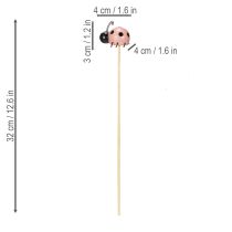 tételeket Katicabogár díszfigurák virágcserepekbe és virágkompozíciókba tavaszi dekorációhoz, 32 cm, 16 darab