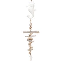 tételeket Tengeri dekoráció Garland Driftwood Shells Seahorse White 55cm