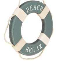tételeket Mentőgyűrűs fa dekoráció tengeri kék akasztóhoz Ø13cm 2db