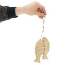 tételeket Tengerészeti függő dekorációs medál, díszhal, akasztásra, M32cm
