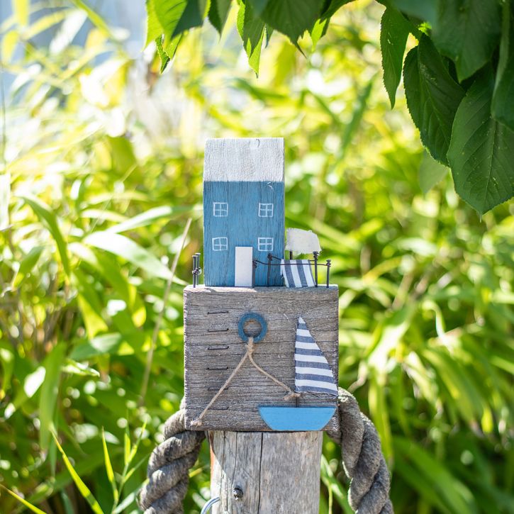 tételeket Tengeri fa dekorációs kikötő sétány Shabby Chic H25,5cm