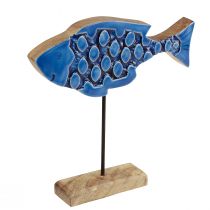 tételeket Tengeri dekoratív fahal kék állványon 25cm × 24,5cm