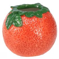 Mediterrán dekoratív narancssárga váza kerámia virágcserép Ø9cm