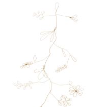 tételeket Fém virágdekorációs girland, drót virágkoszorúhoz, nyári dekoráció, fali dekoráció, arany, 110cm